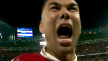 Casemiro como nunca le habías visto: lo que hizo tras su primer gol con el United