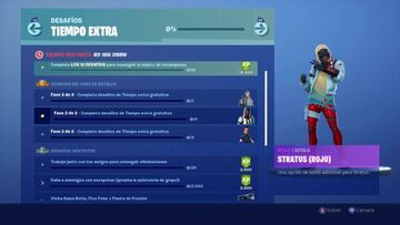 Desbloqueamos el estilo Stratus (Rojo) al llegar al nivel 71 del Pase de Batalla, y completar 6 desafíos de Tiempo Extra