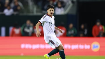 Obed Vargas of Mexico during 2026 International Friendly match between Mexico (Mexican National team) and Belgium (Belgica) at Soldier Field Stadium, on March 31, 2026 in Chicago Illinois, United States.