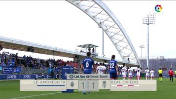 Resumen y goles del Amorebieta vs Oviedo de LaLiga SmartBank