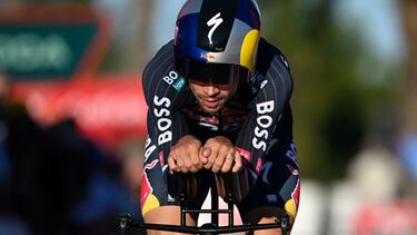 Primoz Roglic, en la crono de Lisboa de La Vuelta.