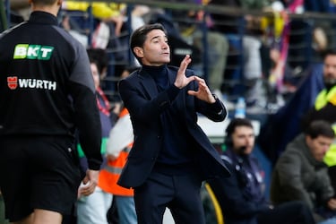 El entrenador del Villarreal, Marcelino, durante el encuentro. 