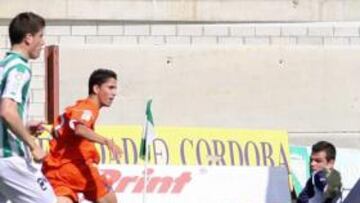 <b>A ESPERAR. </b>El Córdoba tendrá que esperar para certificar la permanencia por culpa de este gol de Fidel en el minuto 82.