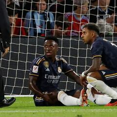 Vinicius sufre una lesión en el bíceps femoral derecho