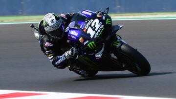 Maverick durante la carrera del GP de Emilia Romagna 2020.