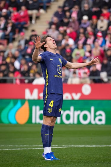 El jugador del Atlético Conor Gallagher celebra tras marcar su gol.