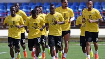 El entrenamiento de Ghana.