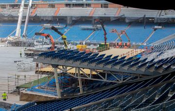 Nuevas imágenes de las obras del Estadio Santiago Bernabéu.