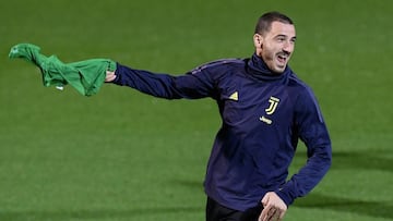 Bonucci, en un entrenamiento de la Juventus.