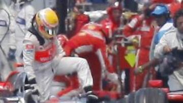 Kubica logró su primera victoria y Alonso abandonó cuando era tercero