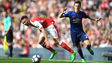 Ander Herrera ante el Arsenal.