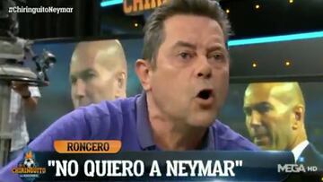 Roncero, desgañitado, razonando por qué no quiere a Neymar