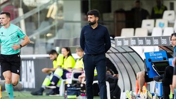 Romo, durante el choque ante el CD Tenerife.