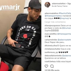 Neymar se tatúa la Champions a días de enfrentarse al Madrid