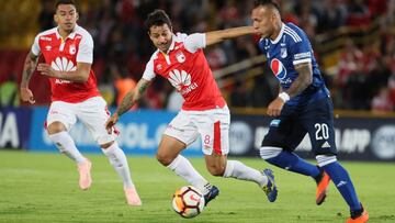 Millonarios empat&oacute; sin goles contra Santa Fe en el estadio El Camp&iacute;n de Bogot&aacute; por el duelo de ida de cuartos de final de la Copa Sudamericana.