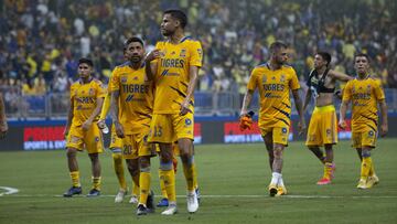 Diego Reyes durante un partido de los Tigres en el tour por Estados Unidos