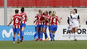 El Atl&eacute;tico celebra uno de los goles.