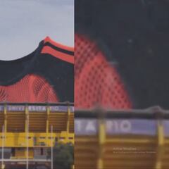 Aparece jersey gigante sobre el ‘Volcán’, casa de Tigres