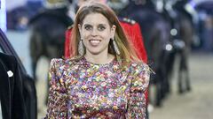 Princess Beatrice arrives during the charity preview night of A Gallop Through History Platinum Jubilee celebration at the Royal Windsor Horse Show at Windsor Castle. Picture date: Wednesday May 11, 2022.