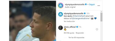 Alexis Sánchez ‘reaparece’ en Marsella: mensaje sorpresa