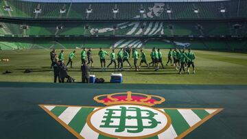 Un entrenamiento del Betis.