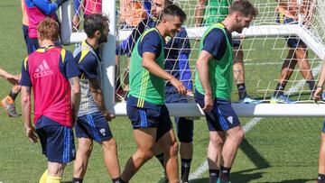 Entrenamieto del Cádiz.