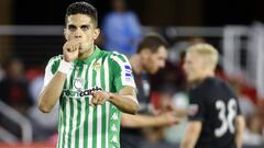 Marc Bartra celebra su gol de penalti ante el DC United. 