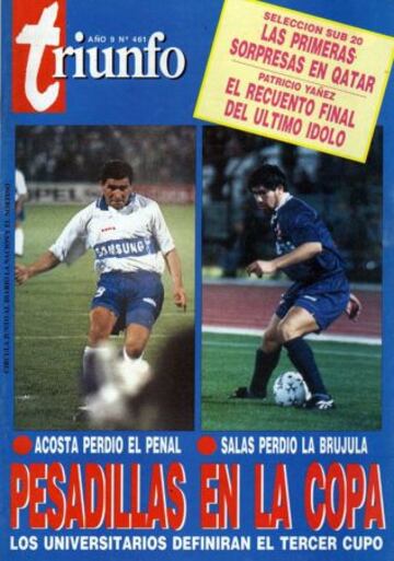 Alberto Acosta y Marcelo Salas: Lucha de goleadores.