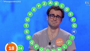 Imagen de Pablo Díaz en 'Pasapalabra'.
