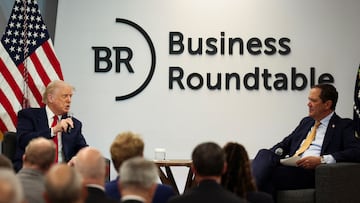 Broadcasting of President Trump’s remarks from an event hosted by the Business Roundtable was abruptly cut. What caused the disruption?