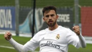 Borja Mayoral le hizo el pasado domingo un doblete al Guadalajara con el Castilla.