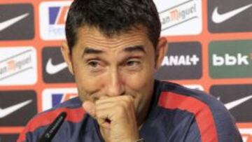 Valverde, en la rueda de prensa de este jueves.