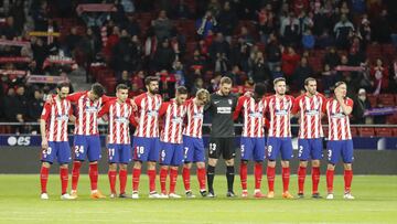 El Atlético previo al arranque del encuentro.
