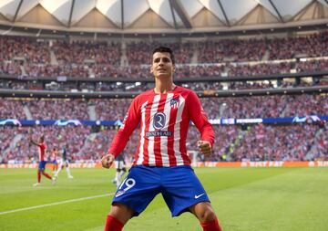 Morata celebrando el gol 1-1.