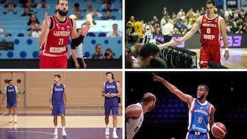 Toko Shengelia (Georgia), Mario Hezonja (Croacia), Facundo Campazzo, Nico Laprovittola y Gaby Deck (Argentina) y Jean Montero (República Dominicana).