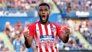Soccer Football - La Liga Santander - Getafe v Atletico Madrid - Coliseum Alfonso Perez, Getafe, Spain - September 22, 2018 Atletico Madrid's Thomas Lemar celebrates scoring their second goal REUTERS/Juan Medina