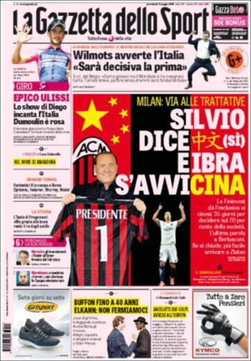 Portadas de la prensa mundial