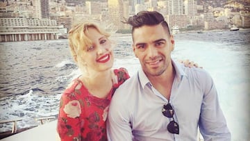 Radamel Falcao con su mujer, Lorelei Tarón