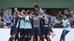  Maximiliano Meza celebrates his goal 1-0 of Monterrey during the game Monterrey vs Portland Timbers, corresponding to the Round of 32 of the Leagues Cup 2023, at Providence Park Stadium, on August 04, 2023.

<br><br>

Maximiliano Meza celebra su gol 1-0 de Monterrey durante el partido Monterrey vs Portland Timbers, correspondiente a la fase de Dieciseisavos de final de la Leagues Cup 2023, en el Estadio Providence Park, el 04 de Agosto de 2023.