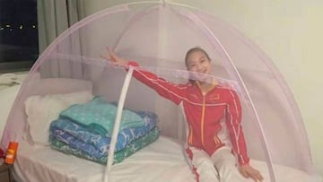 Insólito: Así se protegen las gimnastas chinas del zika