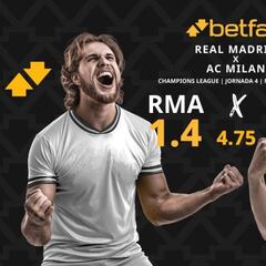 Real Madrid vs. AC Milan: horario, dónde ver, pronósticos y clasificación