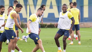 El Villarreal, en un entrenamiento.