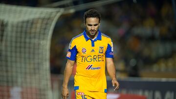 Action photo during the match Tigres UANL (MEX) vs Isidro Metapan (SLV), Corresponding of the group -B- in Scotiabank CONCACAF Champions League 2015/16 at University Stadium, in the photo: Enrique Esqueda of Tigres
Foto de accion durante el partido Tigres UANL (MEX) vs Isidro Metapan (SLV), correspondiente al grupo -B- de la Liga de Campeones CONCACAF Scotiabank 2015-16, en el Estadio Universitario, en la foto: Enrique Esqueda de Tigres
18/08/2015/MEXSPORT/Jorge Martinez.