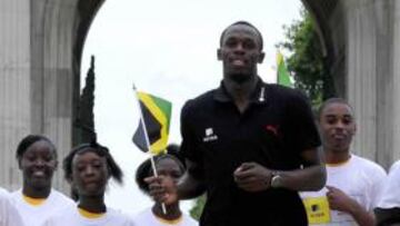 <b>FELIZ. </b>Usain Bolt, en un acto promocional celebrado en Londres.