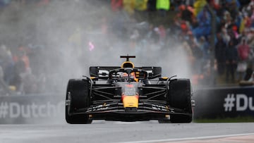Formula One F1 - Dutch Grand Prix - Circuit Zandvoort, Zandvoort, Netherlands - August 26, 2023 Red Bull's Max Verstappen during practice REUTERS/Yves Herman