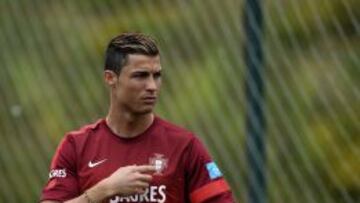 Cristiano Ronaldo, en la concentración con Portugal.