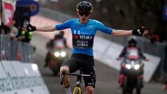 Cagli (Italy), 09/03/2024.- Jonas Vingegaard of the Team Visma Lease a Bike wins the 6th stage of the 59th Tirreno-Adriatico, a 180km cycling race from Sassoferrato to Cagli, Italy, 09 March 2024. (Ciclismo, Italia) EFE/EPA/ROBERTO BETTINI

