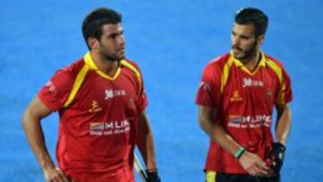 Los jugadores del equipo de España Salvador Piera y Ricardo Santana.
