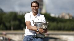 Rafa Nadal ya entrena sobre la arcilla de Roland Garros