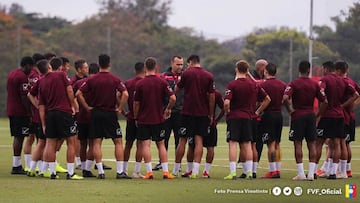 Rafael Dudamel dirigiendo un entrenamiento de la Selecci&oacute;n Venezuela Sub 20 de cara al Sudamericano de Chile 2019